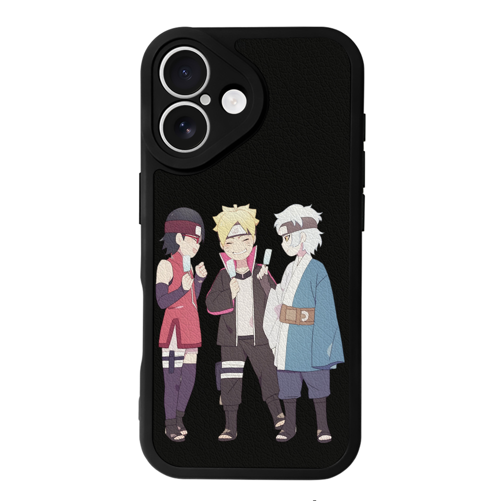 （画像用） NARUTO -ナルト- うちは サラダ Uchiha Sarada 【iPhone 16シリーズ対応】シリコンスマホケース（レザー調） 材質：シリコン